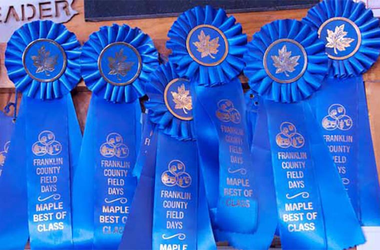 Photo of blue ribbons
