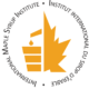 IMSI Logo - Orange maple leaf being tapped with encircling black sans-serif type