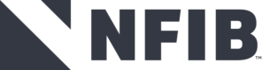NFIB Logo - Dark blue sans-serif type with square graphic to left