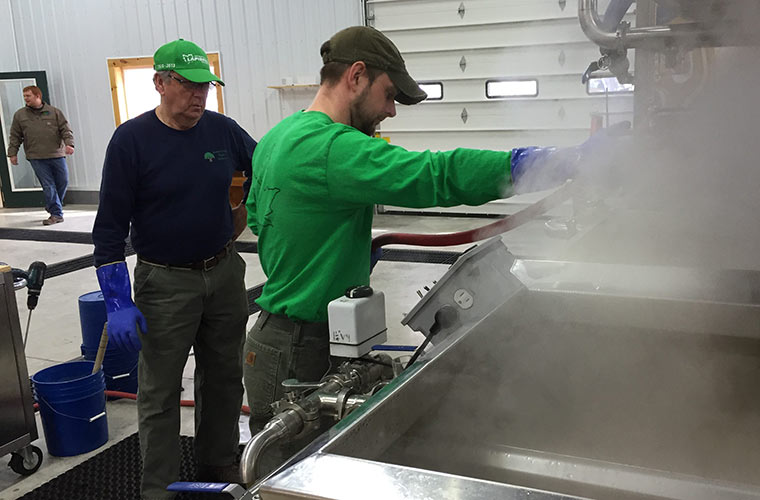 Photo of maple syrup processing