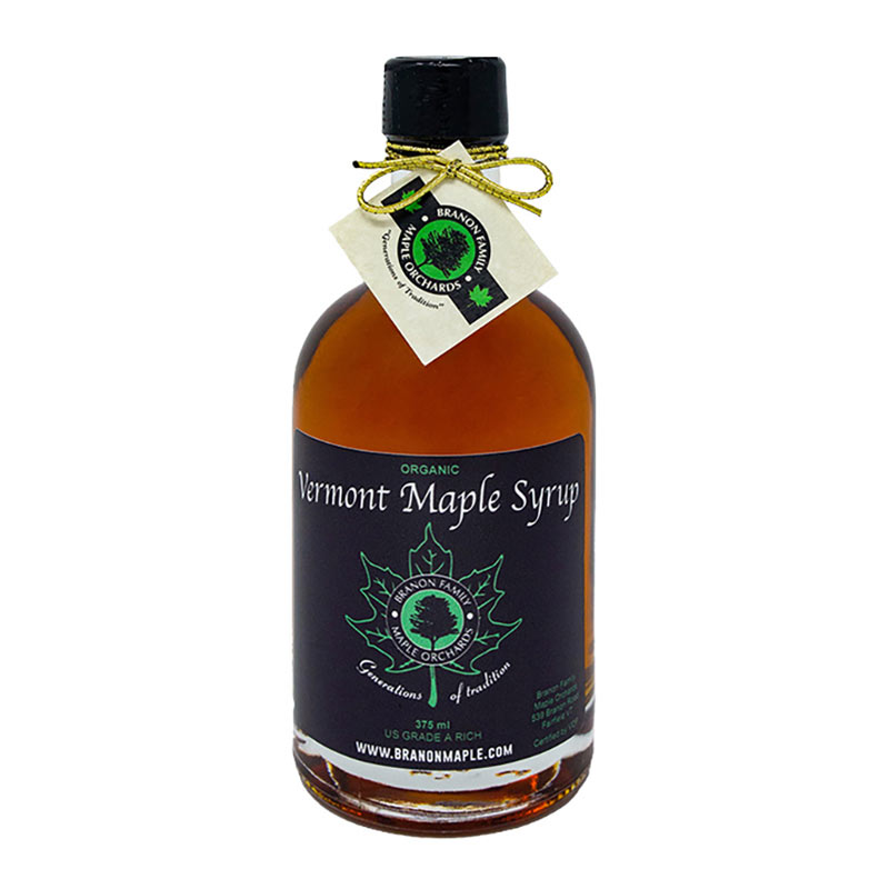 Organic Vermont Maple Syrup in Glass 375ml