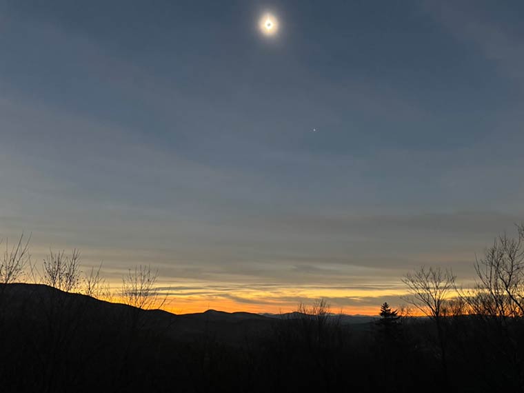 Photo of solar eclipse