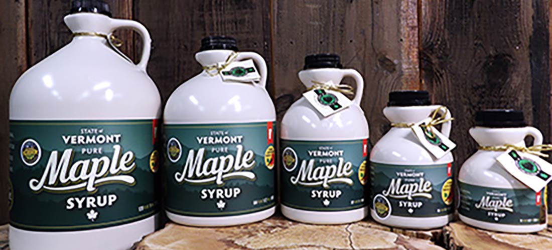 Photo of Maple Syrup in BPA free plastic jugs